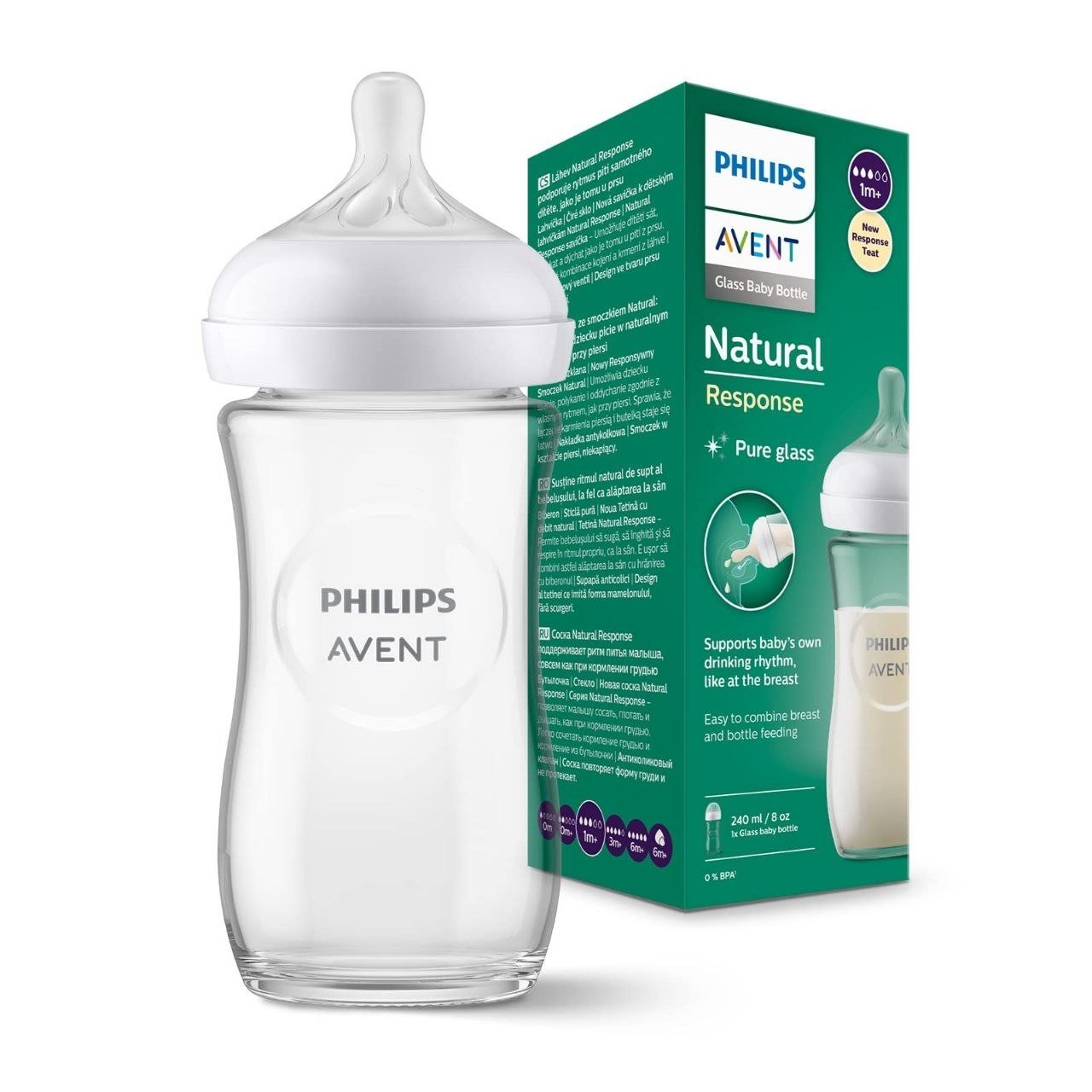 biberon verre Philips Avent Natural Response 240ml